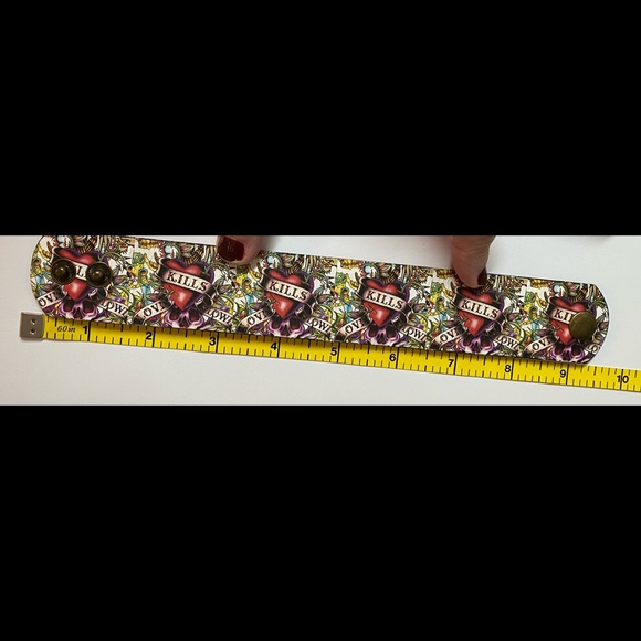 Love Kills Slowly Leather Bracelet - Picture 3 of 3